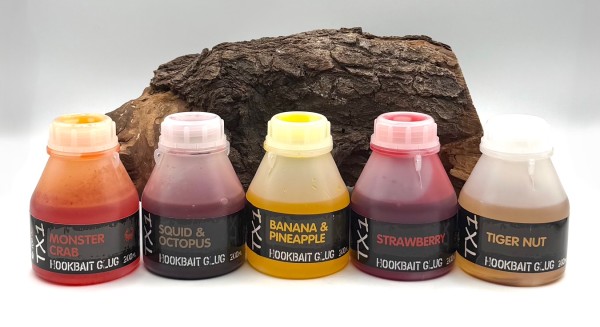 Shimano Tribal TX1 Hookbait Glug Dip Tigernut Strawberry Banana Squid Monster Crab 200ml