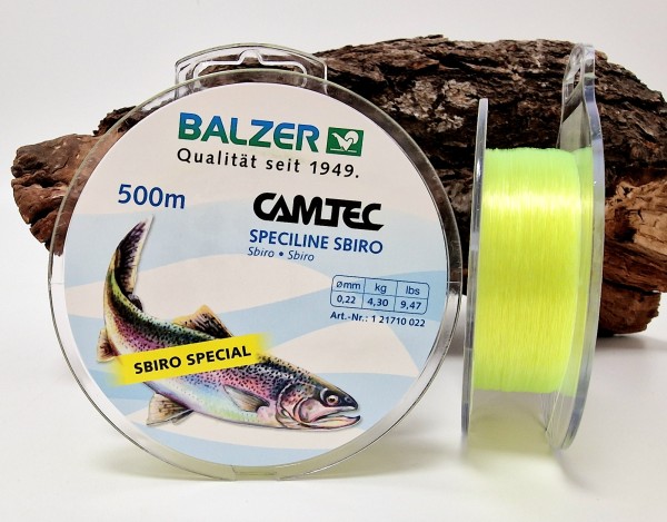 BALZER Camtec Speciline Sbiro Special fluo-gelb 500m 0,18mm 0,20mm 0,22mm 0,25mm
