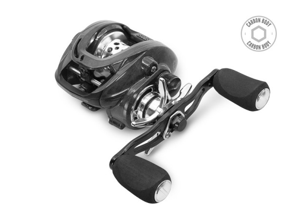 Delphin RYDAX SH Salzwasserfeste LH Baitcaster mit Carbongehäuse