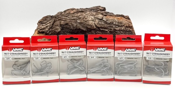 VMC 9617 O'Shaughnessy Cone Cut Treble Hook Meeresdrilling Gr. 1/0 - 8/0 5er-Pack