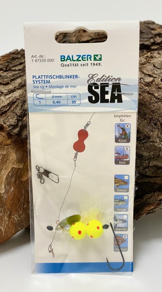 Balzer Edition Sea Plattfisch Blinker Vorfach gelb 0,40mm 35cm ABVERKAUF