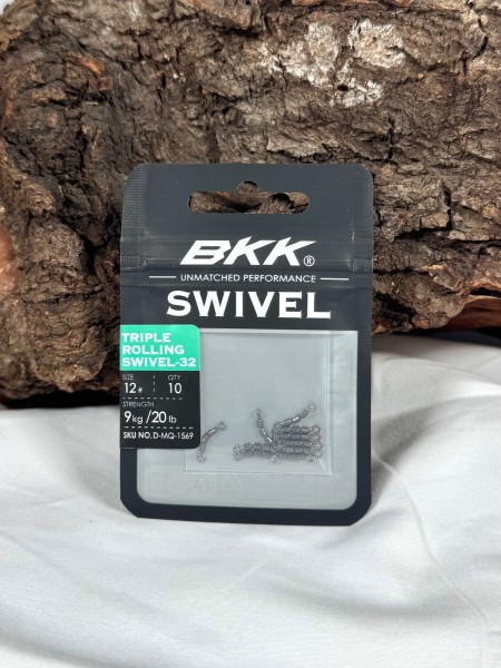 BKK Triple Rolling Swivel 32 Dreifachwirbel Black Nickel 13 Größen #14 - #2/0