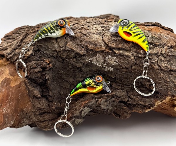 Spro Fat IRIS Key Ring Schlüsselanhänger Firetiger Perch Northern Pike