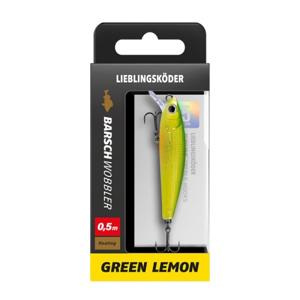 Lieblingsköder Barschwobbler 50mm 3,8g 0,5m Tauchtiefe Floating 16 Farben