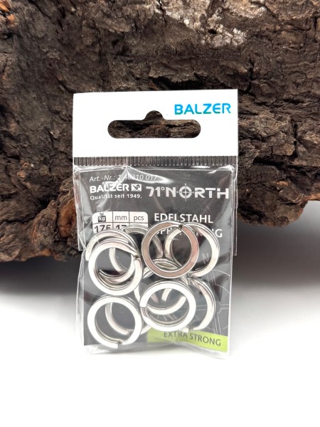 Balzer Edition 71° NORTH Sprengringe 13mm 17mm Edelstahl Splitringe