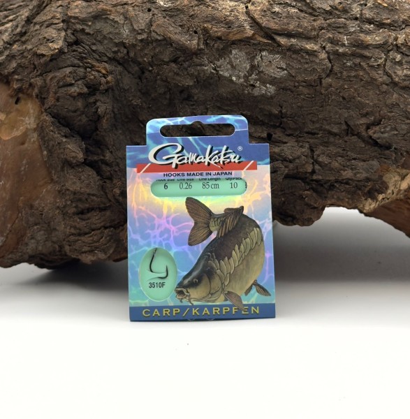 Gamakatsu 3510F Carp/Karpfenhaken Schwarz Gr. 2 4 6 8 85cm SALE