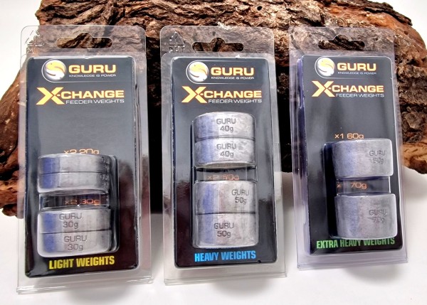 Guru X-Change Distance Feeder Weight Packs 20+30g 40+50g 60+70g
