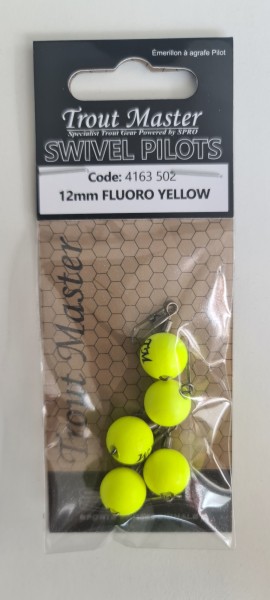 Spro Trout Master Swivel Snap Pilot 12mm Fluoro Yellow