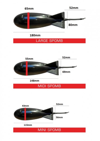 Spomb Midi Black Futterrakete Baitrocket Original by Fox Bait Rocket Schwarz NEW