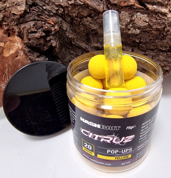 Nash Citruz Pop Ups Yellow 20mm 75g + 3ml Concentrate Spray