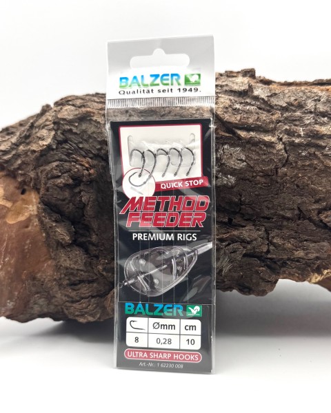 Balzer Method Feeder Haken mit Quick Stop Gr. 4 6 8 10 12 14 5 Stück Premium Rigs