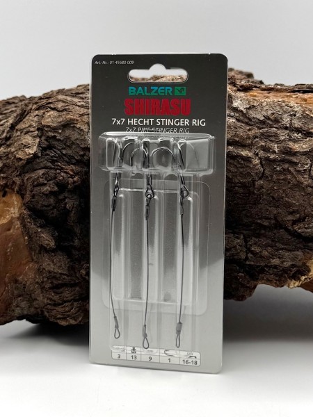 Balzer Shirasu 7x7 Hecht Stinger Rig 13 kg 7,5cm 9cm