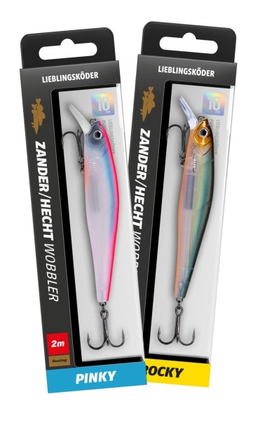 Lieblingsköder Zander/Hecht-Wobbler 10cm 15,5g 2m Tauchtiefe Floating 16 Farben