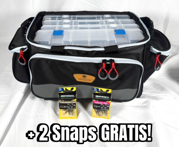 Westin W3 Lure Loader Large black/grey Limited Edition inkl. 4 Boxen 48x28x25cm + 2 Snaps GRATIS