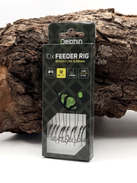 Delphin Feeder Rig Braided Line Turner mit Ködernadel Gr. 4 6 8