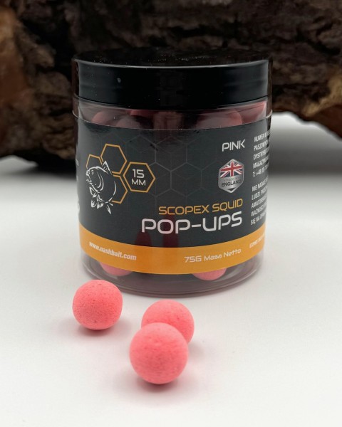 Nash Bait Pop Ups Scopex Squid Pink 12mm 15mm 20mm 75g