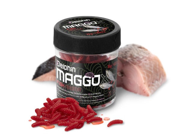 Delphin MaggoX Kunstmade Kunstköder 15g - ±200stk Shrimp & Fish