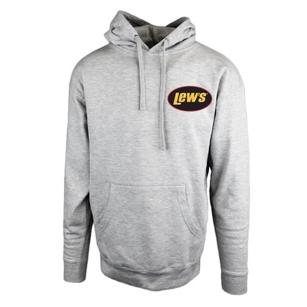 Lew's Hoodie Grau Größe M und XL Angler Kapuzenpulli mit Kängurutasche SALE