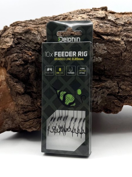 Delphin Feeder Rig Braided Line Turner mit Ködernadel Gr. 4 6 8