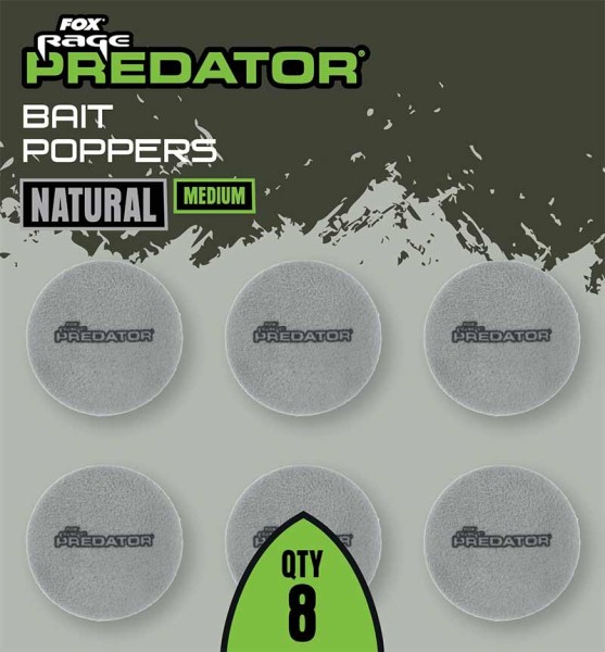 Fox Rage Predator Bait Poppers Auftriebskörper Deadbait Rot und Natural