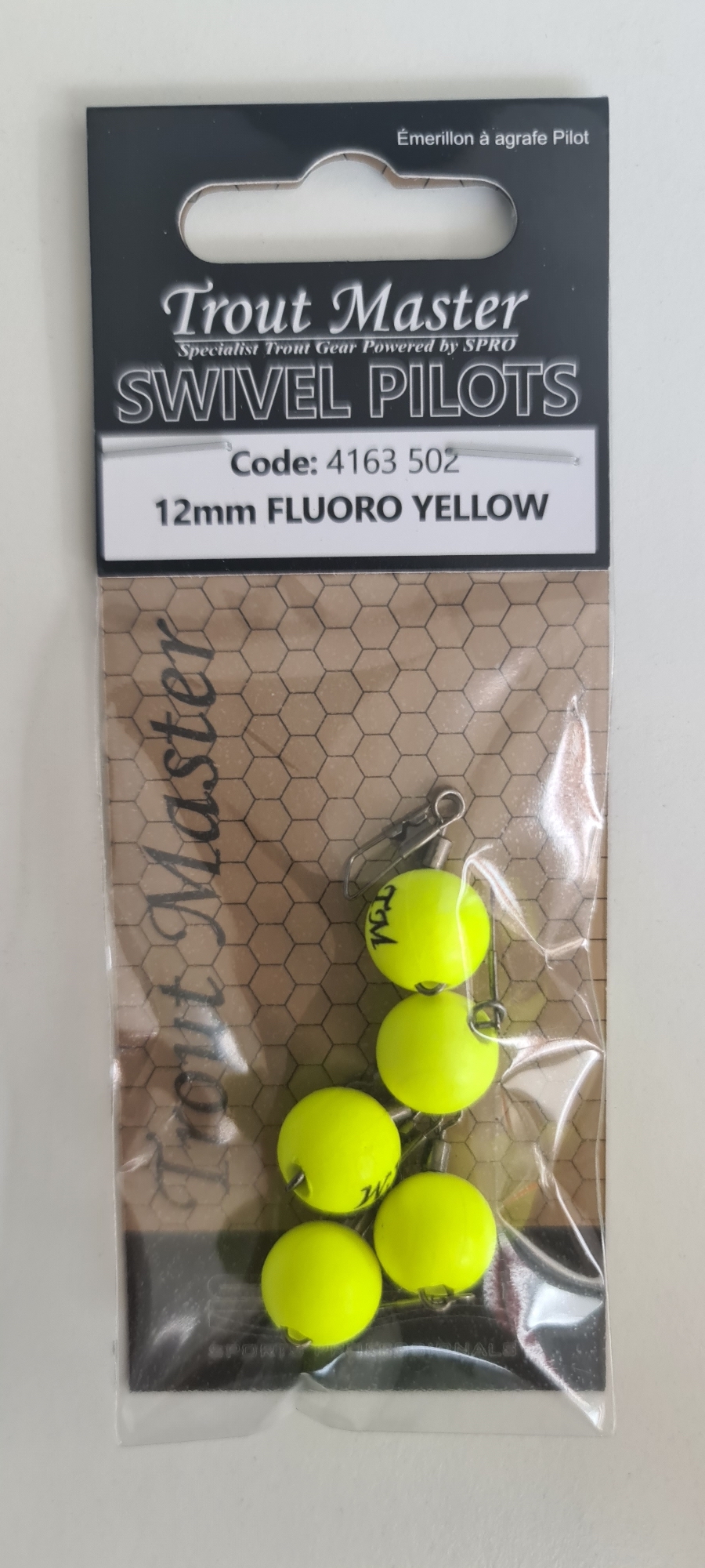 Spro Trout Master Swivel Snap Pilot 12mm Fluoro Yellow | Der Angler