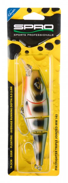 Spro Pikefighter Triple Jointed MW 145 UV 14,5cm 52g Floating 6 Farben SALE