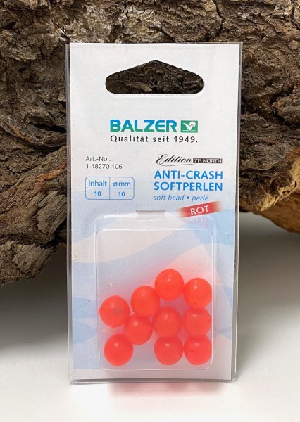 Balzer Edition 71° North Anti Crash Softperlen rot 10mm 10 Stück