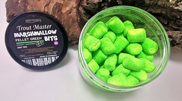 Spro Trout Master Marshmallow Bits UV Garlic Cheese Pellet 5 Aromen 8 Farben