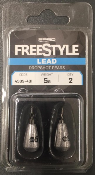 Spro Freestyle Dropshot Pear Laed Blei 5g 7g 10g 14g