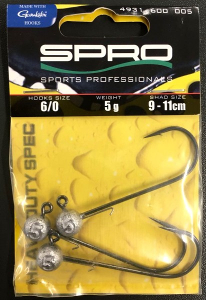 Spro Jighead HD Jig 90 Gr. 6/0 5g 7g 10g 14g 18g 24g