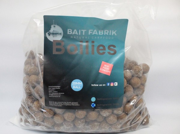 Bait Fabrik BCX Food Concept Boilie 20mm 3kg mit Salz konserviert