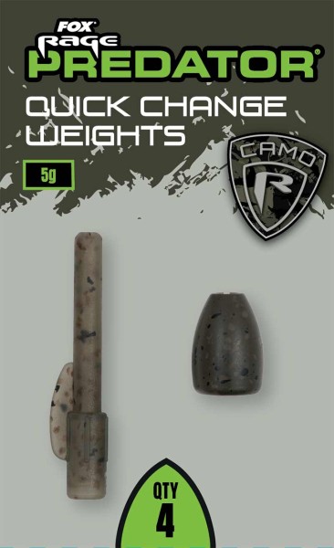 Fox Rage Predator Camo Quick Change Weights 5g-35g Schnellwechselgewichte