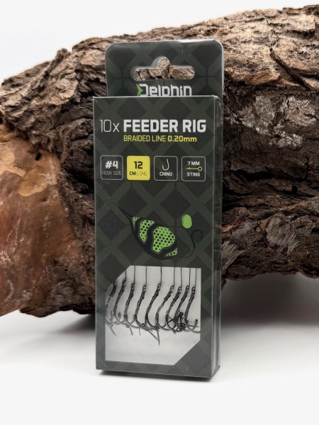 Delphin Feeder Rig Braided Line Chinu mit Ködernadel Gr. 4 6 8