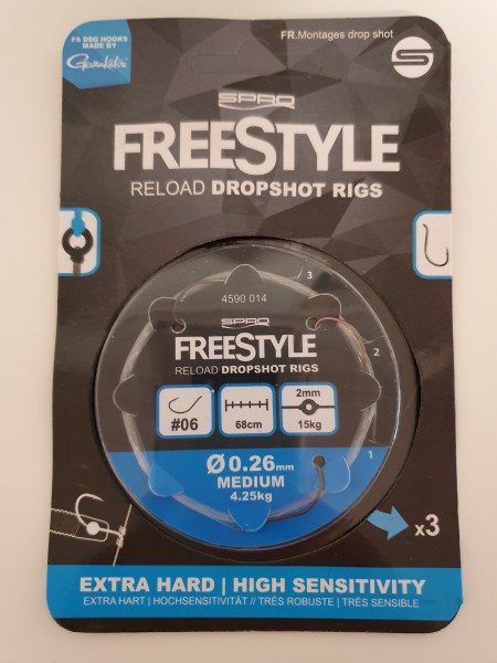 Spro Freestyle Reload Dropshot Rig 3 Stück 5 Größen