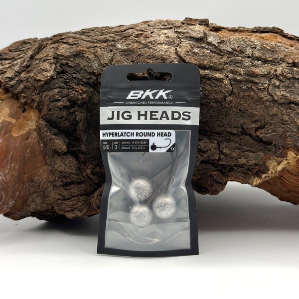 BKK Hyperlatch Round Head 5/0 Jighaken 5g - 25g mit Baitholder