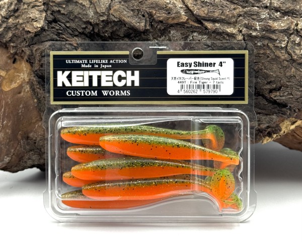 Keitech 4" Easy Shiner Fire Tiger UV 10cm