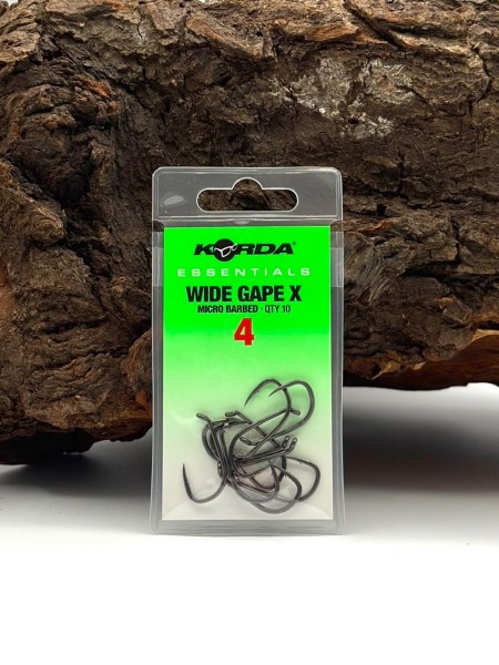 Korda Essentials Wide Gape X Micro Barbed Karpfenhaken Gr. 2 & 4