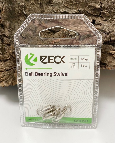 Zeck Wels Ball Bearing Swivel 90kg 3 Stück