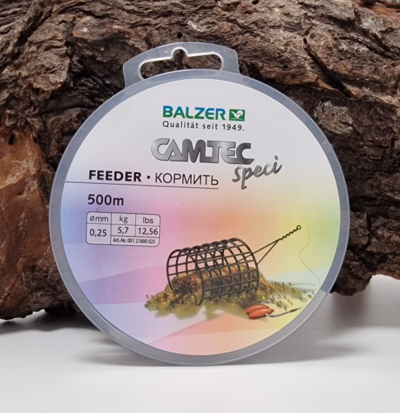 Balzer Camtec SpeciLine Feeder 500m Dunkelbraun 0,22mm 0,25mm 0,28mm