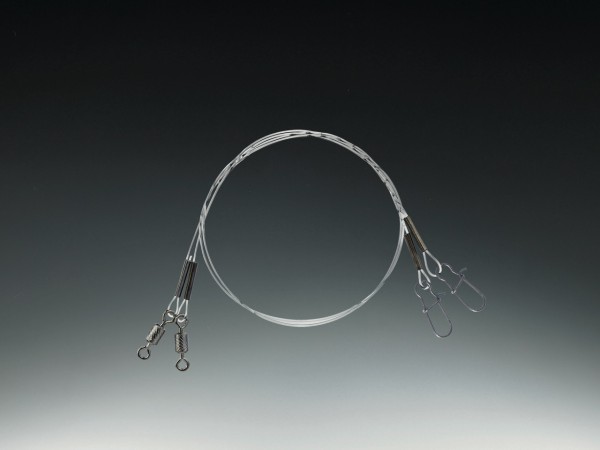 Balzer Shirasu Fluorocarbon Vorfach mit Wirbeltonne und Snap 2 Größen