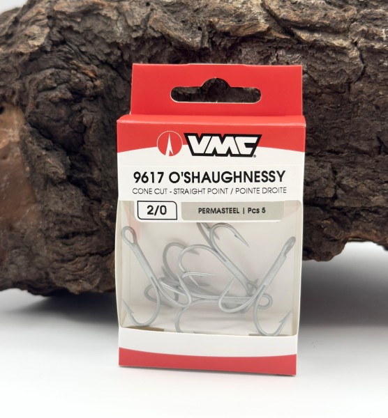VMC 9617 O'Shaughnessy Cone Cut Treble Hook Meeresdrilling Gr. 1/0 - 8/0 5er-Pack