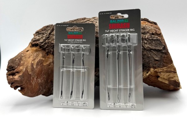 Balzer Shirasu 7x7 Hecht Stinger Rig 13 kg 7,5cm 9cm
