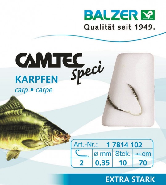 Balzer Camtec Speci Forelle 60cm Gr 10 178120010 Silber Forellenhaken TOP//NEU