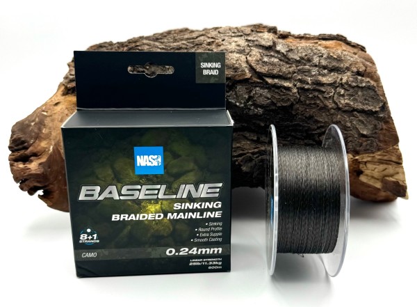 Nash Baseline Sinking Braid Camo sinkend 600m