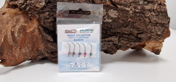 Balzer Trout Collector Haken mit Tungsten Köpfen Rainbow Perle 4 Gewichte Gr. 8 ABVERKAUF