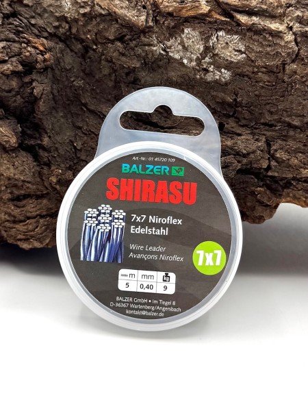 Balzer Shirasu 7x7 Stahlvorfach Niroflex Edelstahl 5m