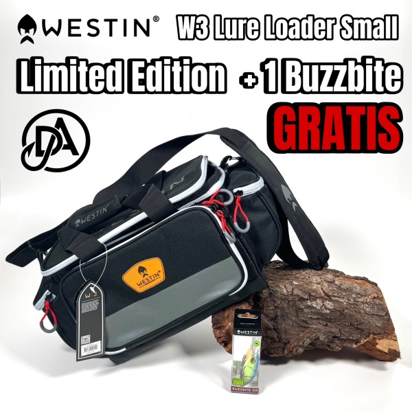 Westin W3 Lure Loader Small black/grey Limited Edition inkl. 4 Boxen 37x25x22cm + 1 Buzzbite GRATIS