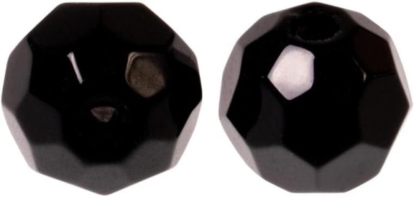 Zeck Faceted Glass Bead Glasperlen 6mm 8mm Rot Schwarz 10 Stück