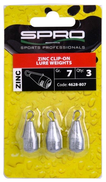 Spro Zinc Clip on Lure Weight Bleifrei 3g 5g 7g 10g