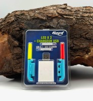 Ragot LED X2 + USB Charger Rutenspitzen-Bissanzeiger Rot Grün mit Akku und Ladegerät